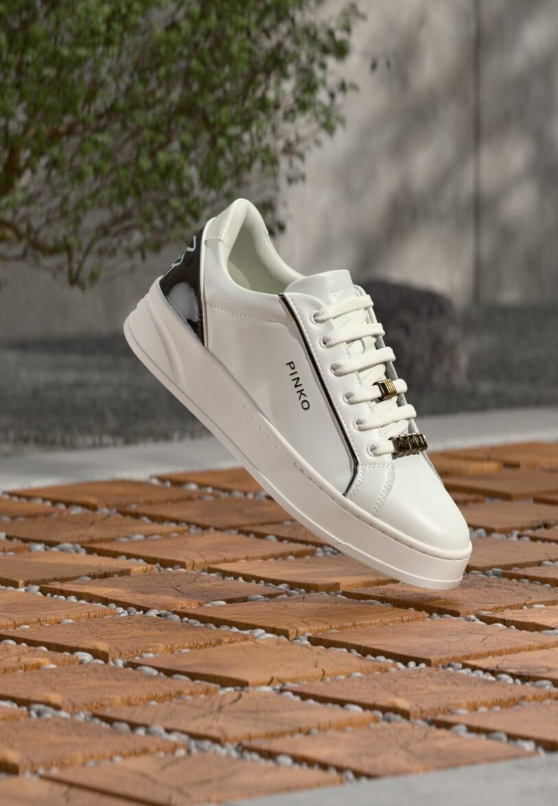 Sneakers Pinko IRIS 01 din piele – Milk/Black